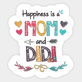 Happiness Is A Mom And Didi Wildflower Happy Mother's Day Sticker